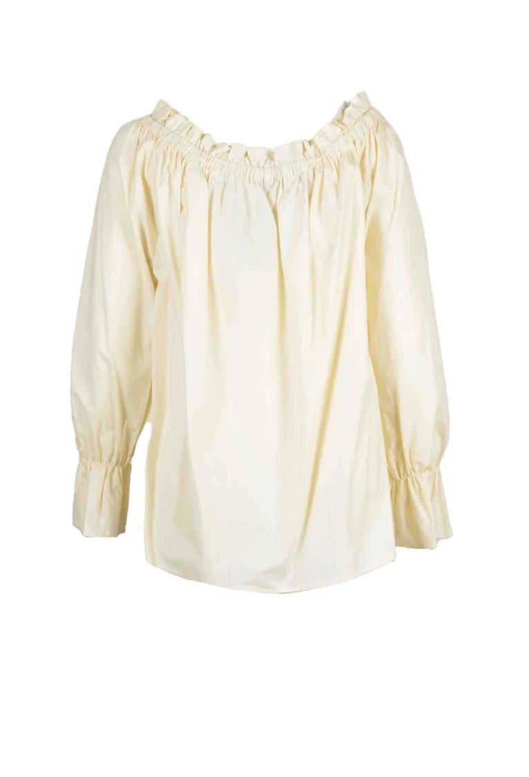 L Autre Chose White Cotton Blouse