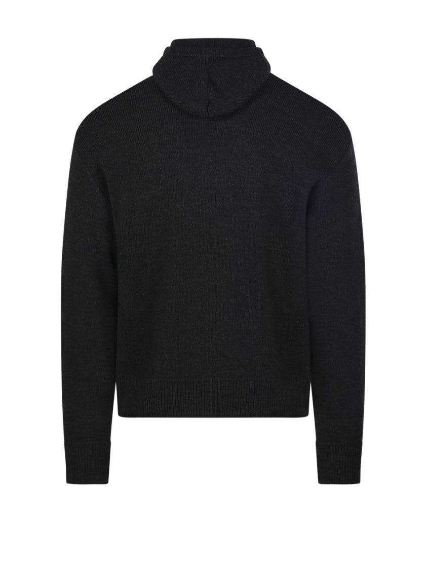 Lemaire Ribbed Hooded Sweater With Minimalist Design
