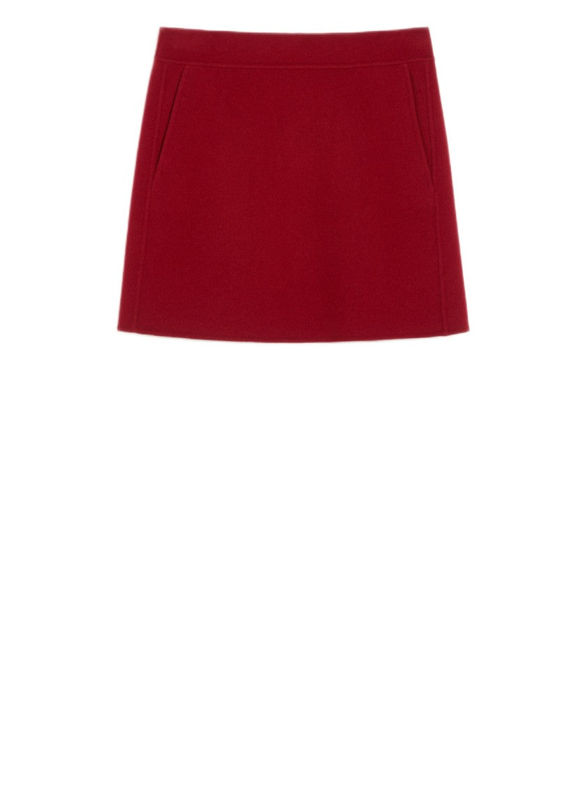 Max Mara Handcrafted Mini Skirt In Pure Wool