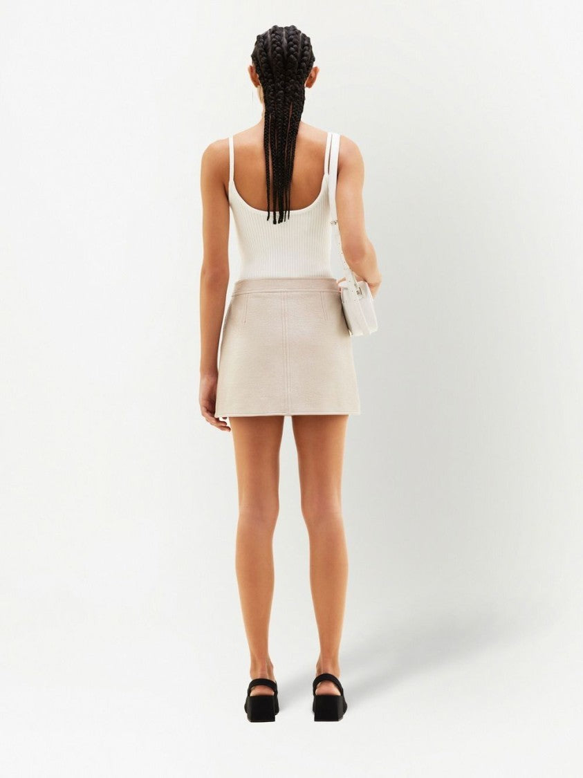 Courrèges Ribbed Knit Top With Spaghetti Straps