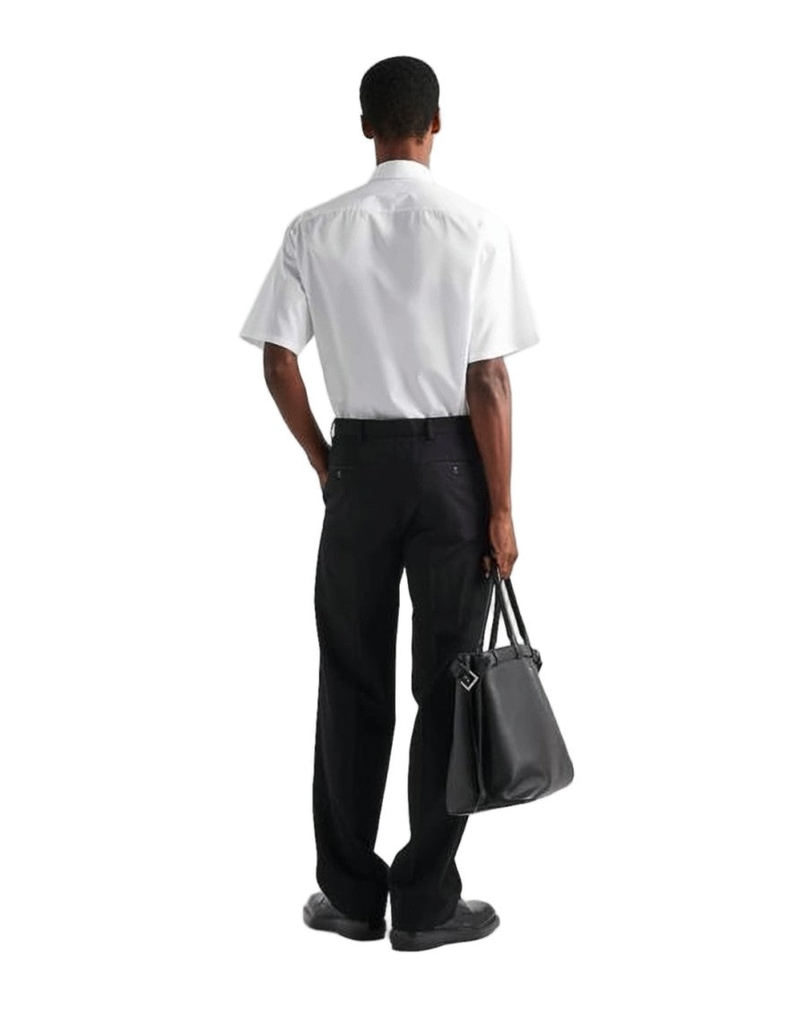 Prada Short-Sleeved Shirt With Classic Collar And Design