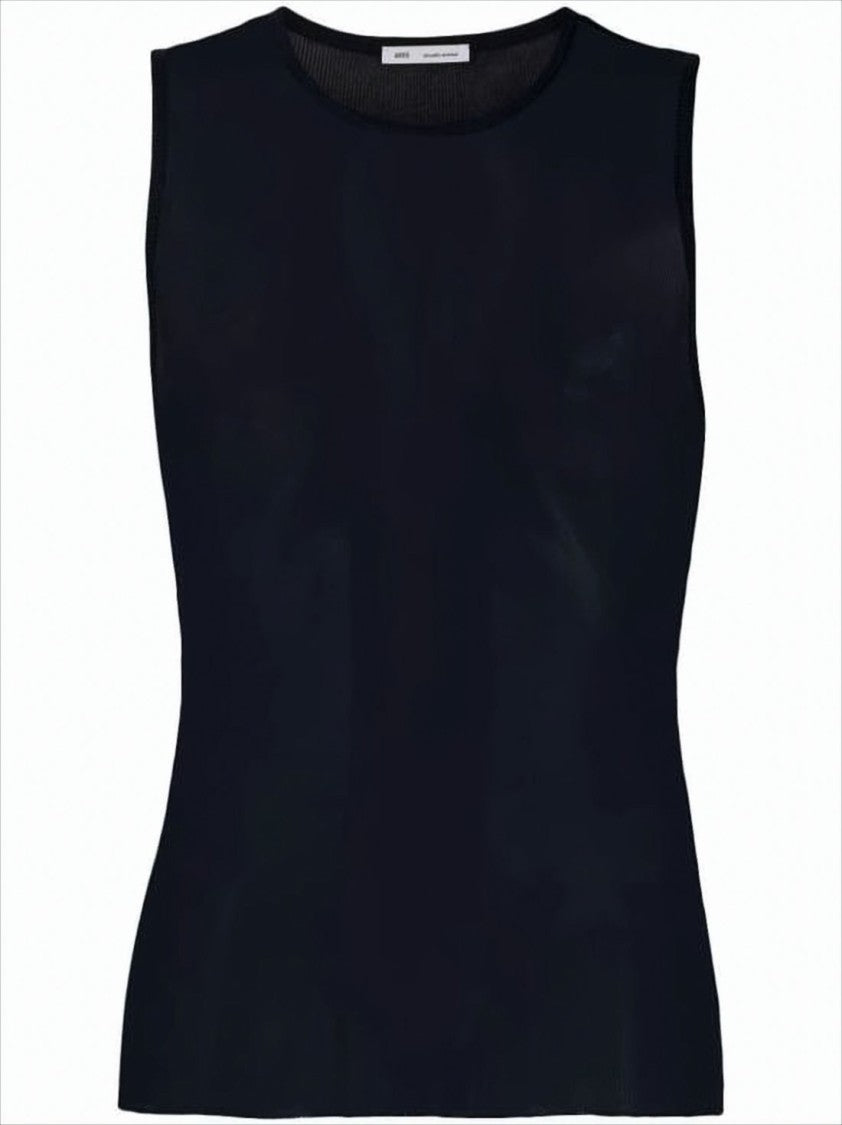 Ami Paris Fitted Sleeveless Tank Top