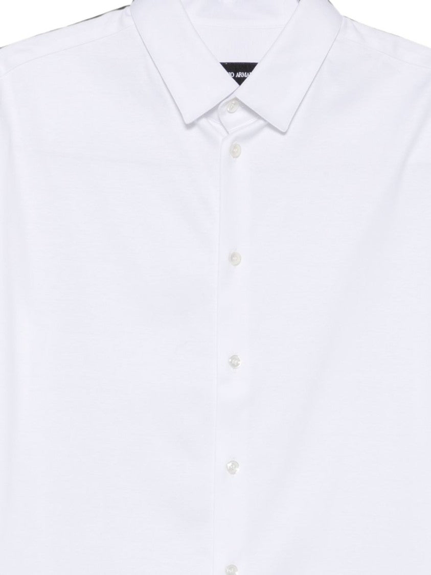 Giorgio Armani White Classic Button-Down Pointed Shirt