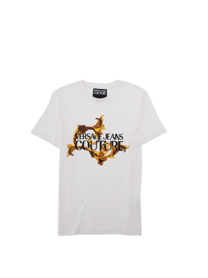 Versace Jeans Couture Baroque White Cotton T-Shirt