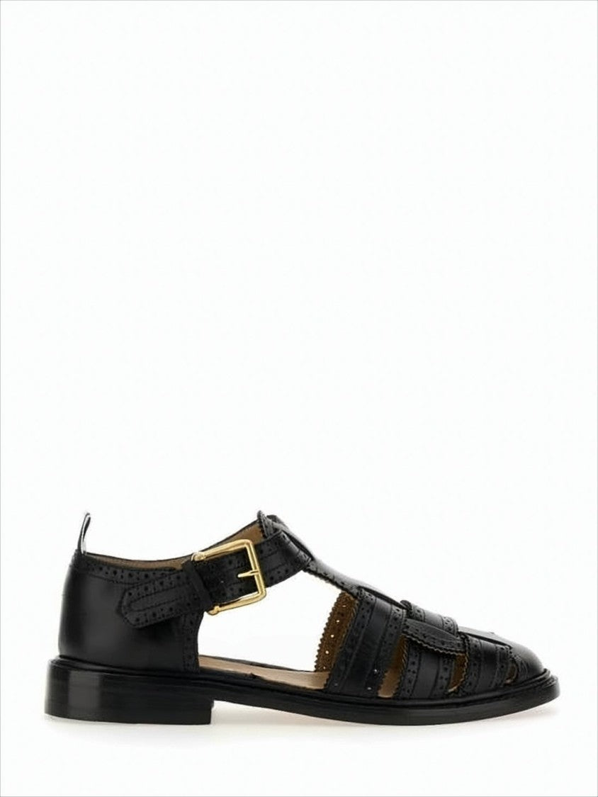 Thom Browne Classic Fisherman Sandals With Intricate Cut-Out Details