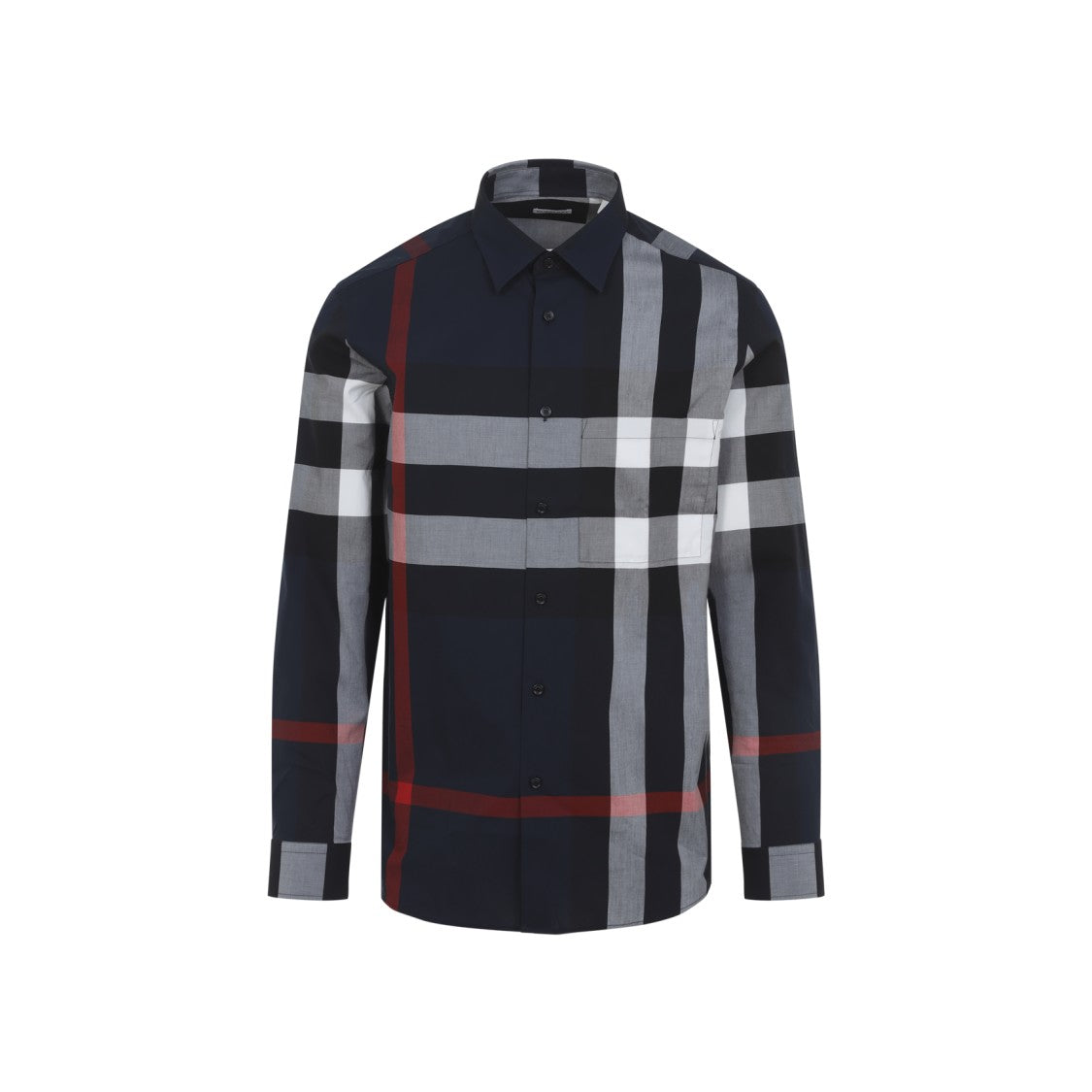 Burberry Summerton Navy Blue Cotton Shirt