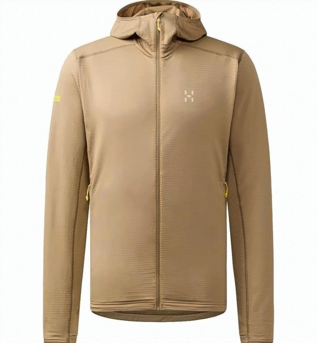 Haglöfs Clean-Design Brown Jacket With Zipper Closure And Hood