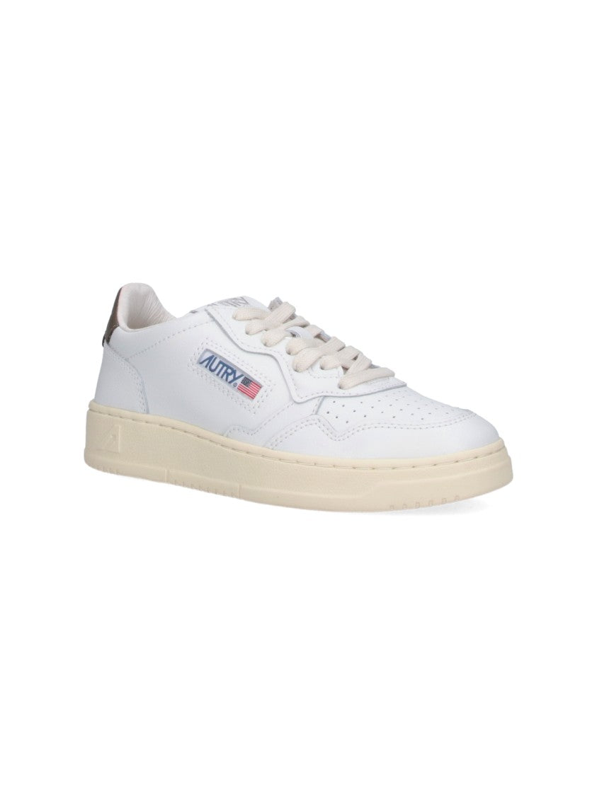Autry White Leather Low-Top Sneakers