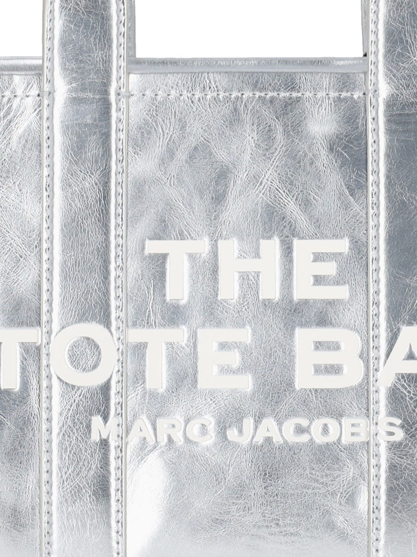 Marc Jacobs The Small Metallic Leather' Tote Bag – Silver