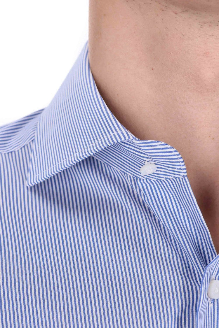 Barba Bacchettata Stretch Poplin Shirt Linea Milano