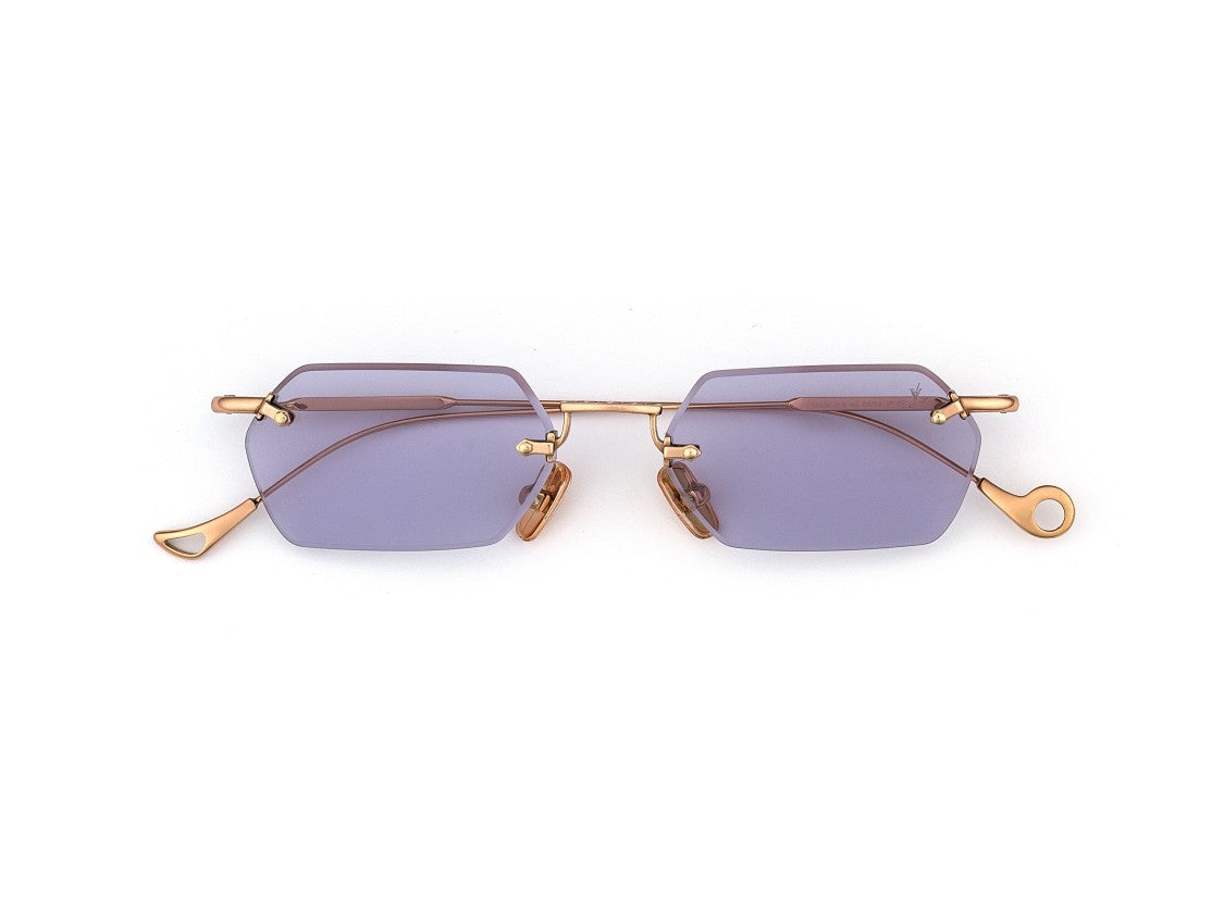 Eyepetizer Gold Tank Purple Hexagonal Sunglasses