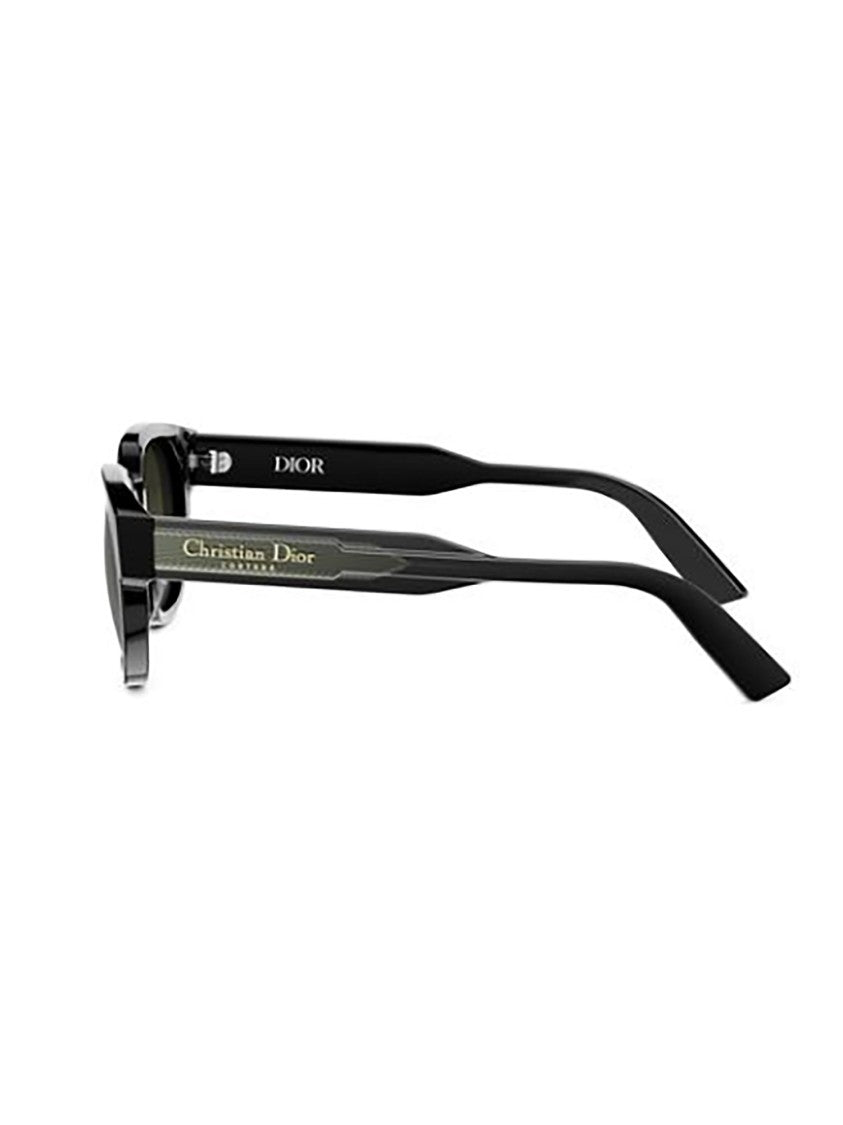 Dior R1i Rectangular Gradient Metallic Sunglasses