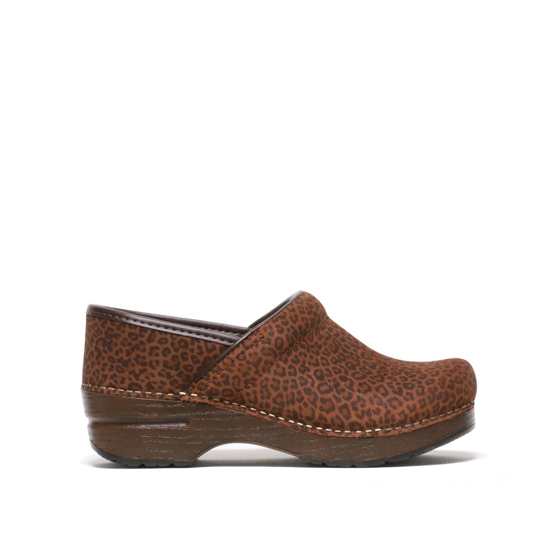 Dansko Mini Leopard Print Suede Clog