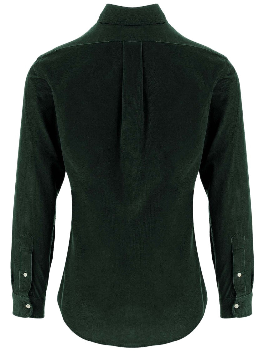 Polo Ralph Lauren Ribbed Cotton Velvet Shirt With Button-Down Collar