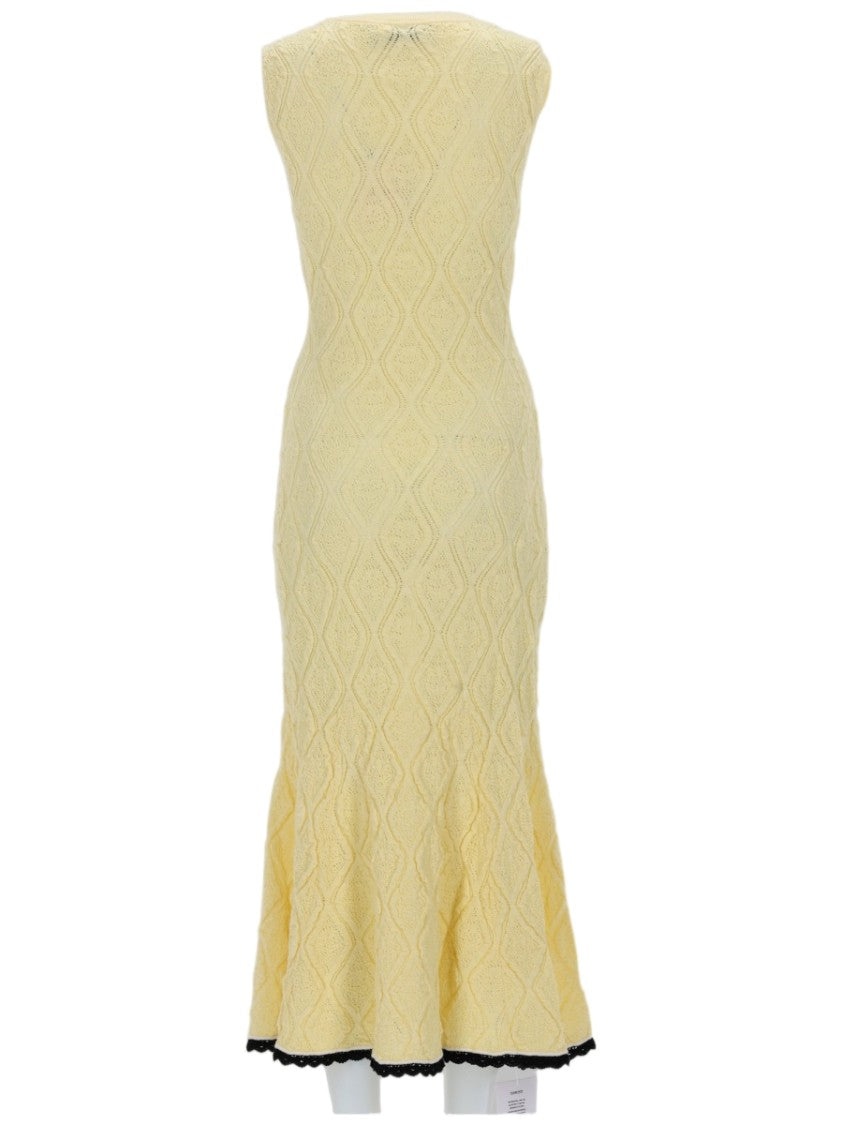 Self-Portrait Sleeveless Geometric Round Dress