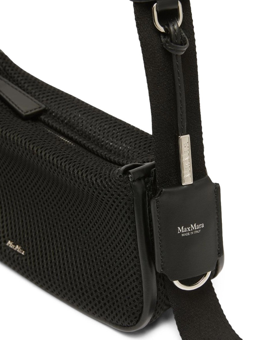 Max Mara Textured Mesh Polyester Bag With Adjustable Strap