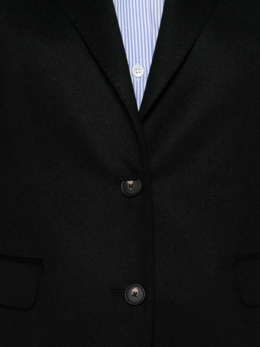 Tagliatore Black Classic Lapels Single Breasted Blazer