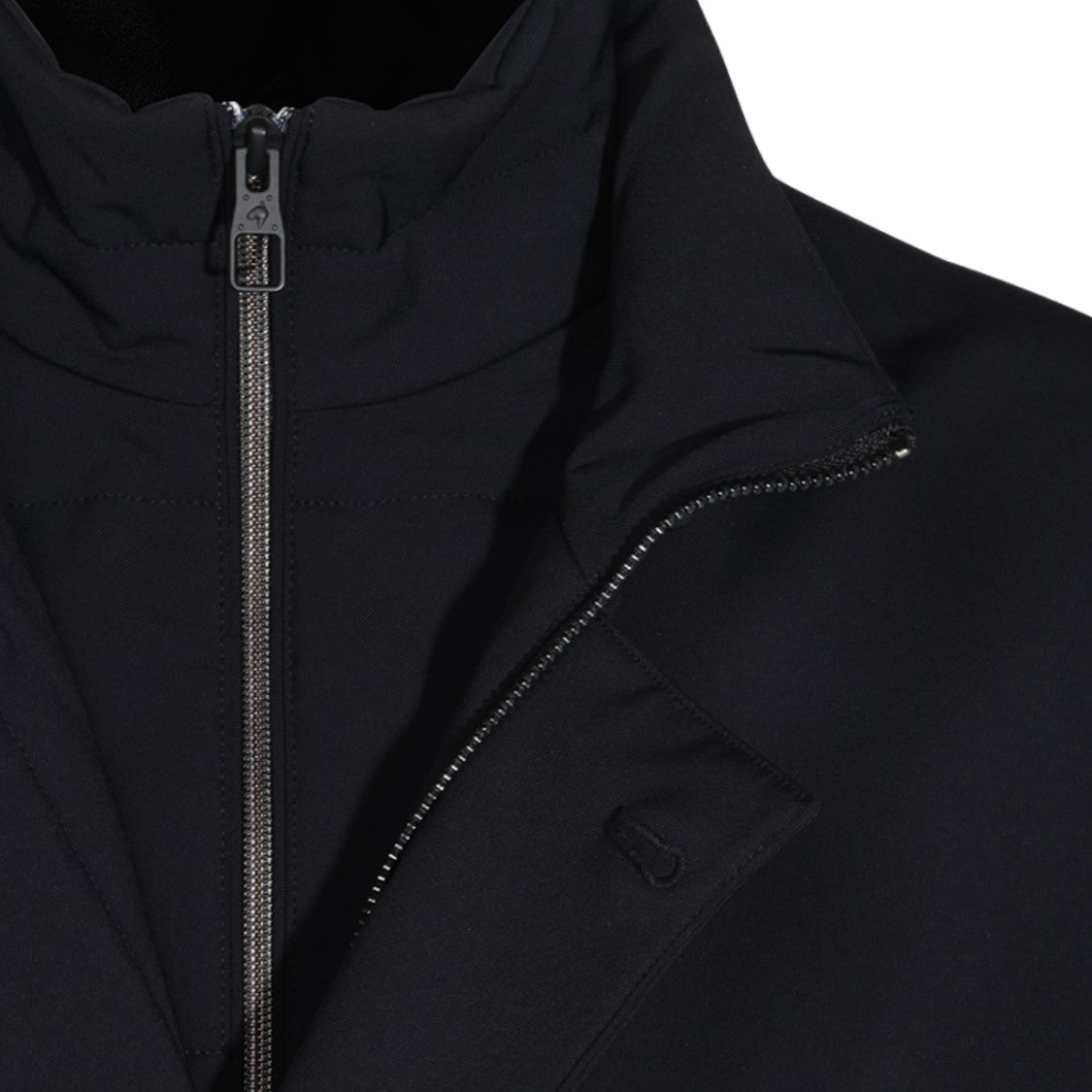 Montecore Black Concealed Zip Double-Breasted Down Coat