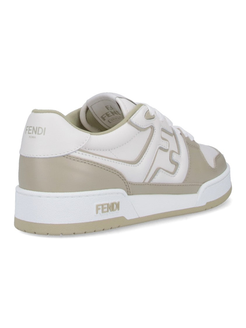 Fendi "Match" Low-Top Sneakers – White