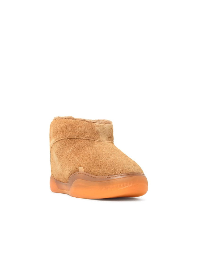 Erl 'Vamp' 'Natural' Suede Ankle Boots