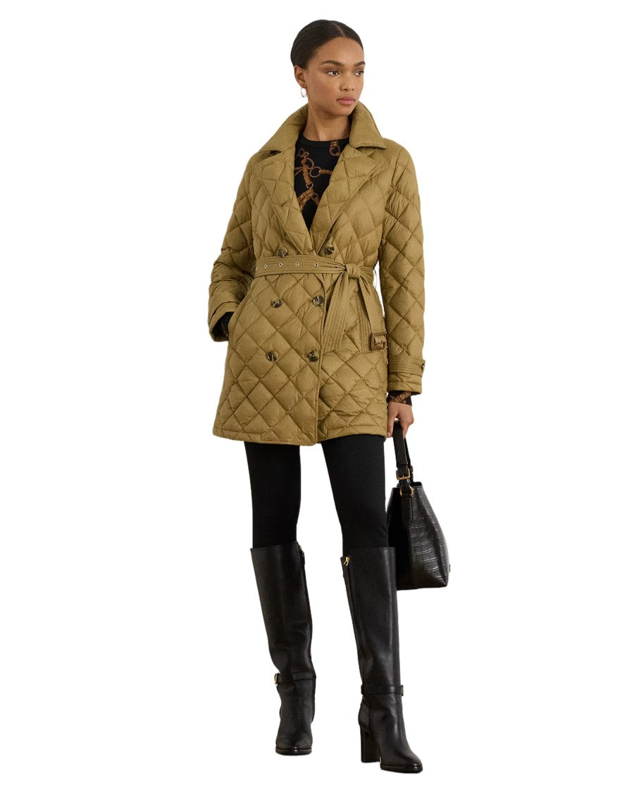 Lauren Ralph Lauren Diamond-Quilted Insulated Coat With Double-Breasted Closure