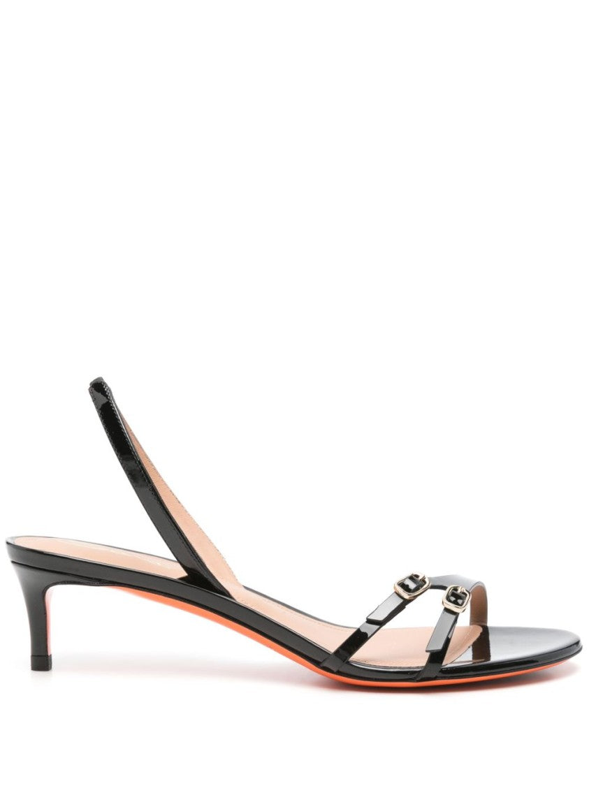 Santoni Open-Toe Sandals With Glossy Finish