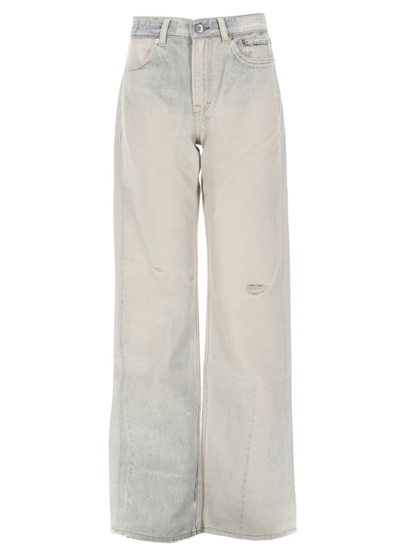 Our Legacy Wata High-Waisted Distressed Wide-Leg Jeans