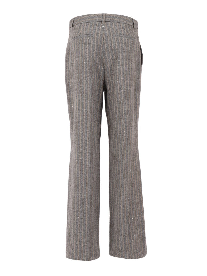 Lorena Antoniazzi Pinstripe Tailored Pants In Luxurious Virgin Wool Blend
