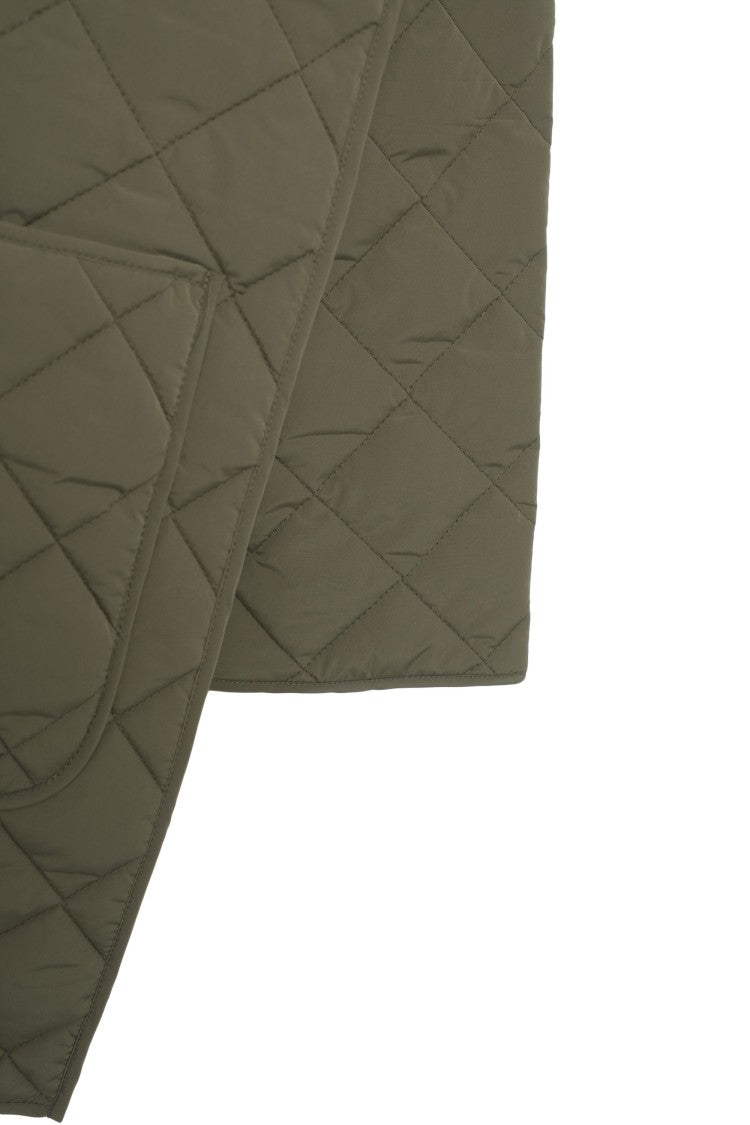 Viktoria Chan Quilted Jacket With High Collar And Unique Cape Detail