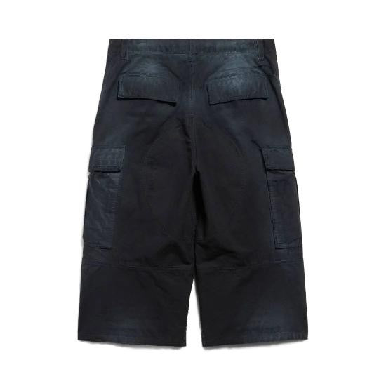 Balenciaga Cropped Cargo Shorts With Wide-Leg Silhouette
