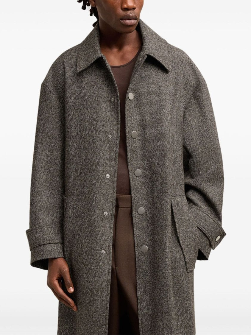 Ami Grey Belted Coat