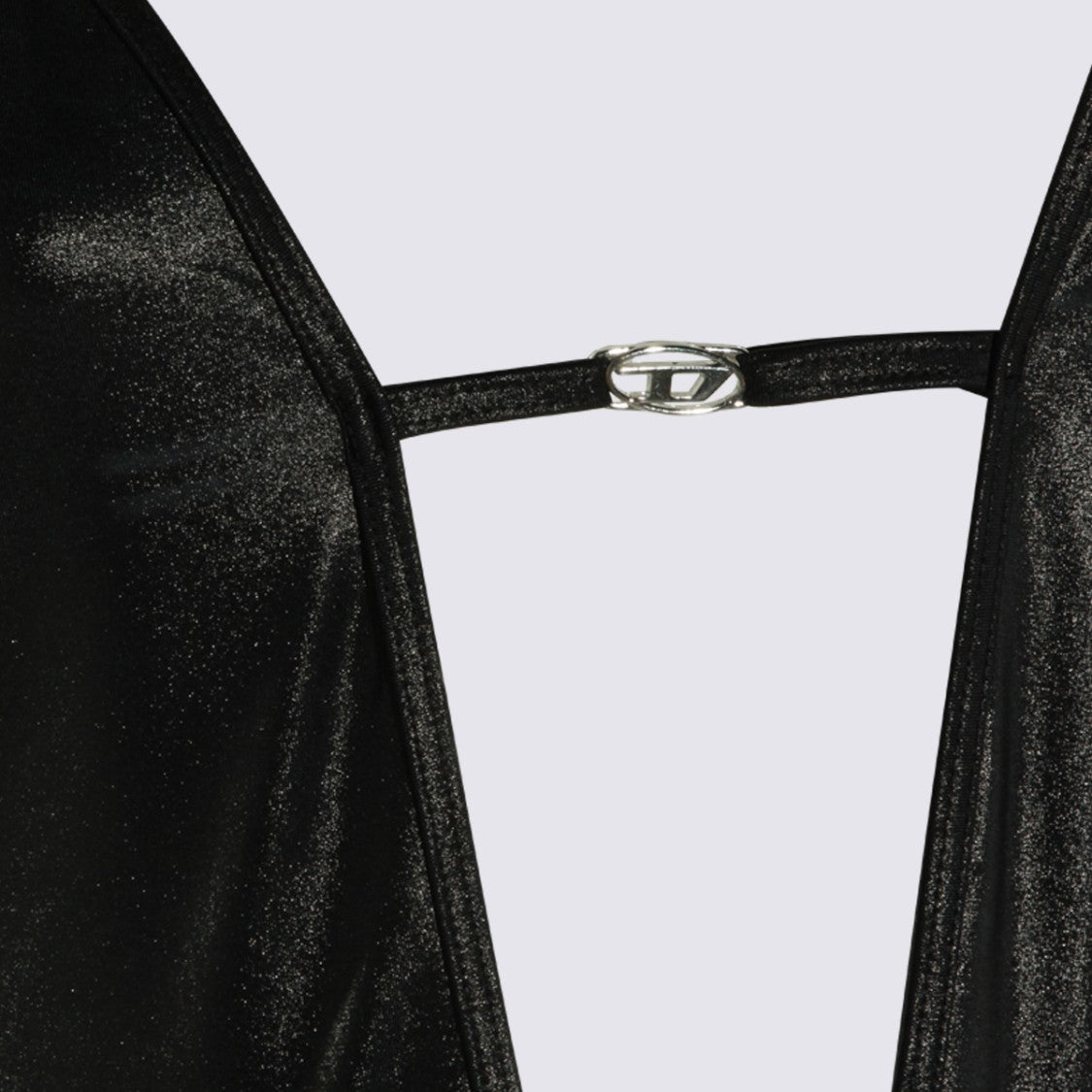 Diesel One-Piece Swimsuit With Plunging Neckline And Metallic Detail
