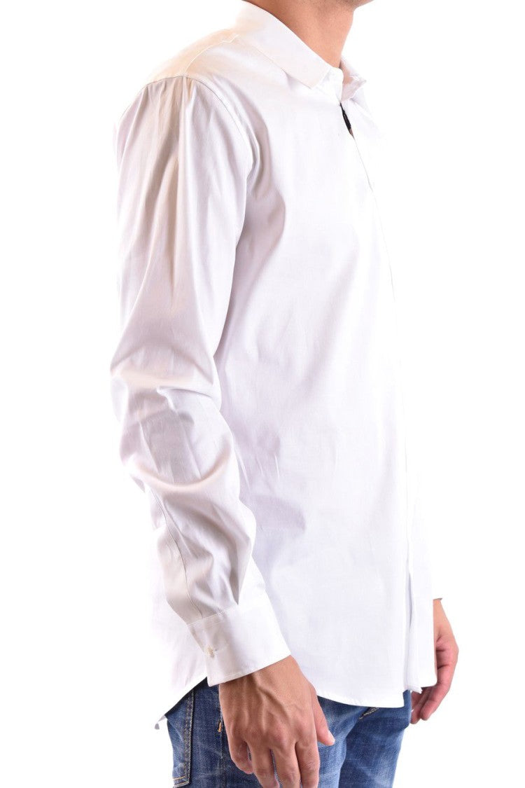 Dsquared2 White Cotton Button-Up Shirt