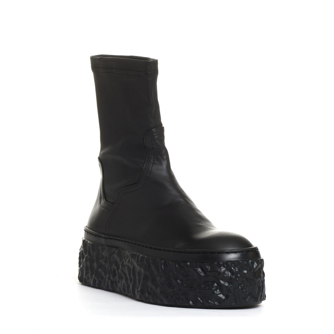 Agl Black Elasticated Ankle Boots
