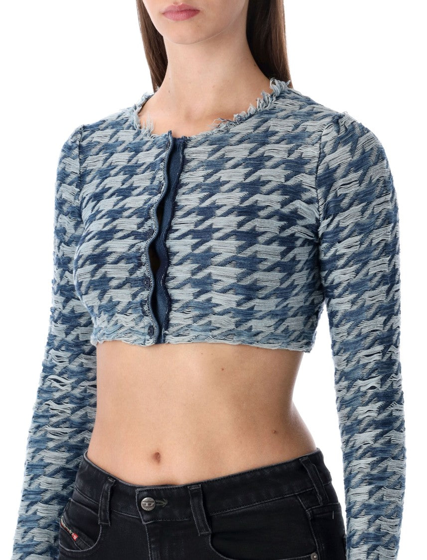 Diesel Diesel Houndstooth Stretch Mini Cardigan