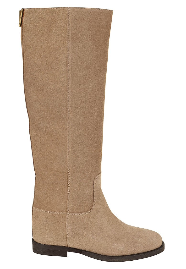 Via Roma 15 Luxury Knee-High Soft Suede Internal Rise Boots