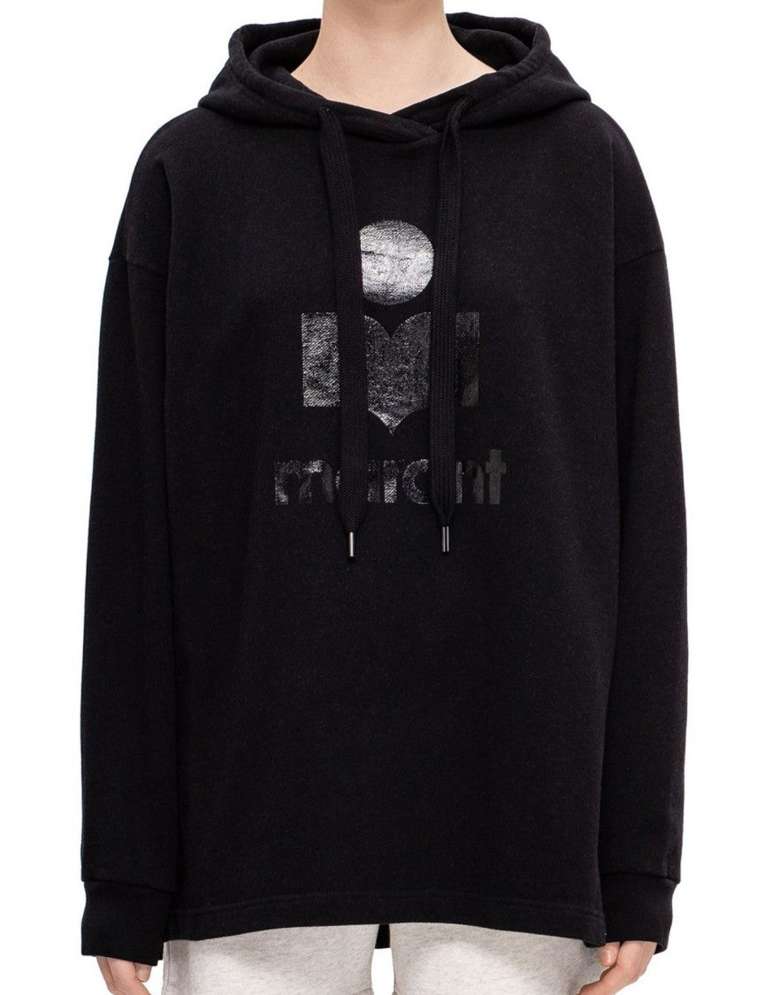 Isabel Marant Black Hoodie With Logo And Relaxed Fit