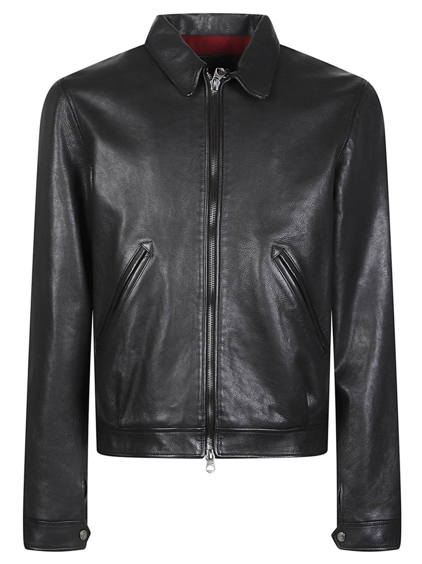 Stewart Gino-Cow Naked Smooth Leather Classic Collar Jacket
