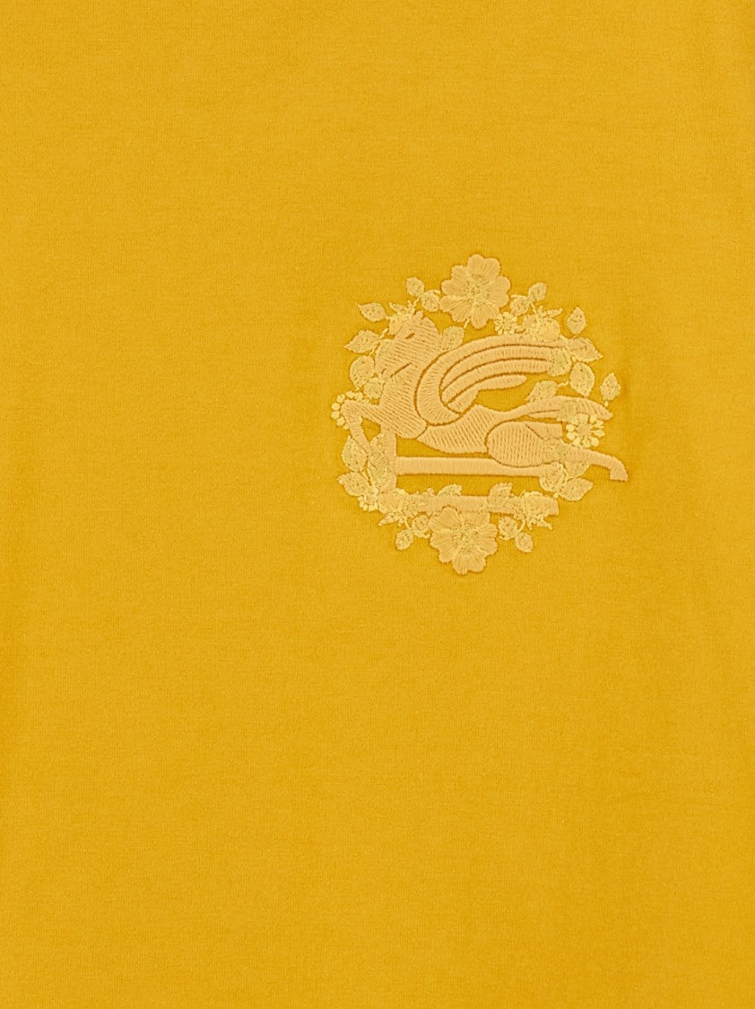 Etro Tone-On-Tone Embroidered Logo T-Shirt