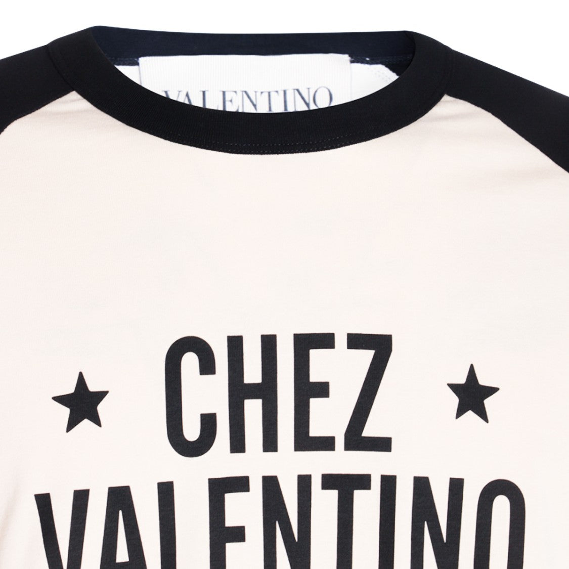 Valentino White And Black Cotton T-Shirt