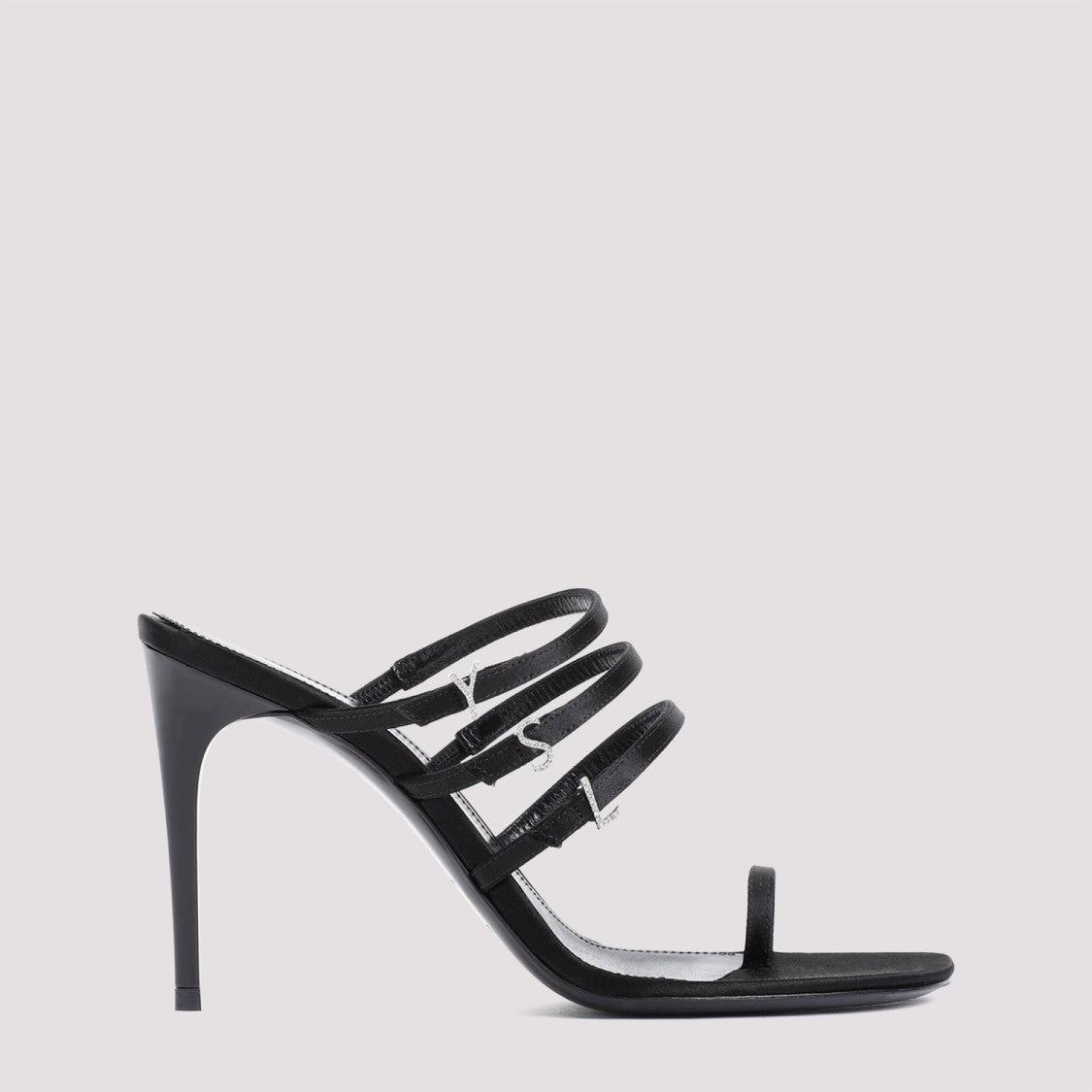 Saint Laurent Jerry 95 Black Textile Sandals