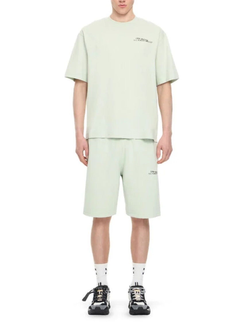 Off-White Black Graphic Back Cotton T-Shirt