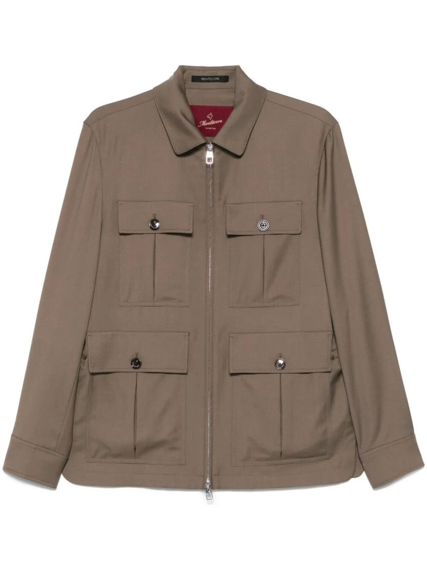 Montecore Wool Utility Jacket With Structured Collar
