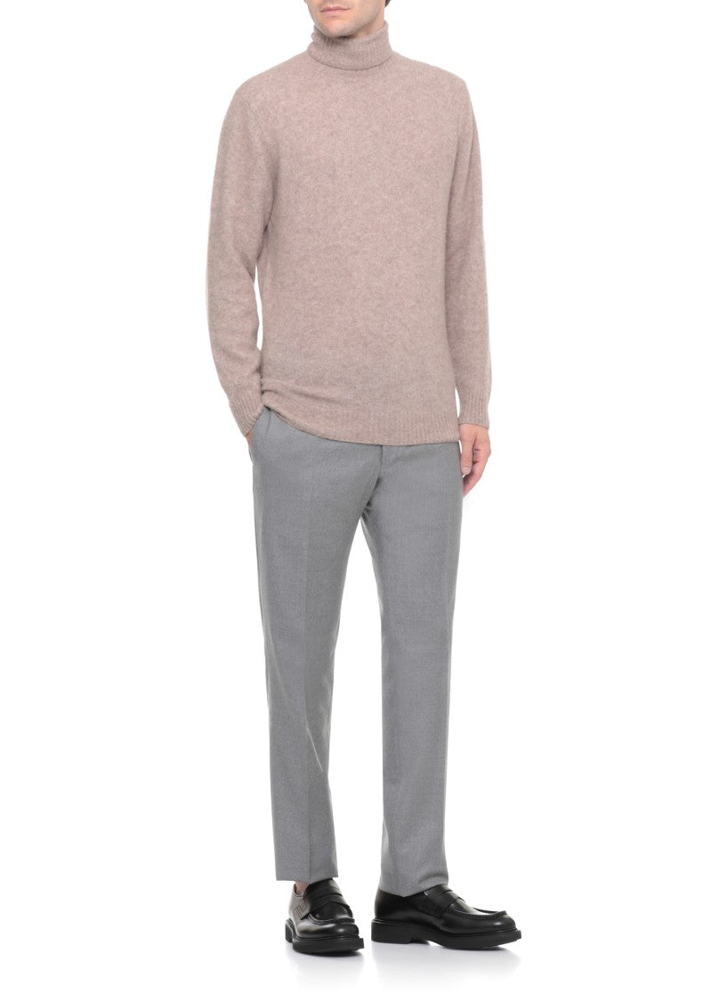 Incotex Tailored Wool And Cotton Blend Pants With Buttoned Details