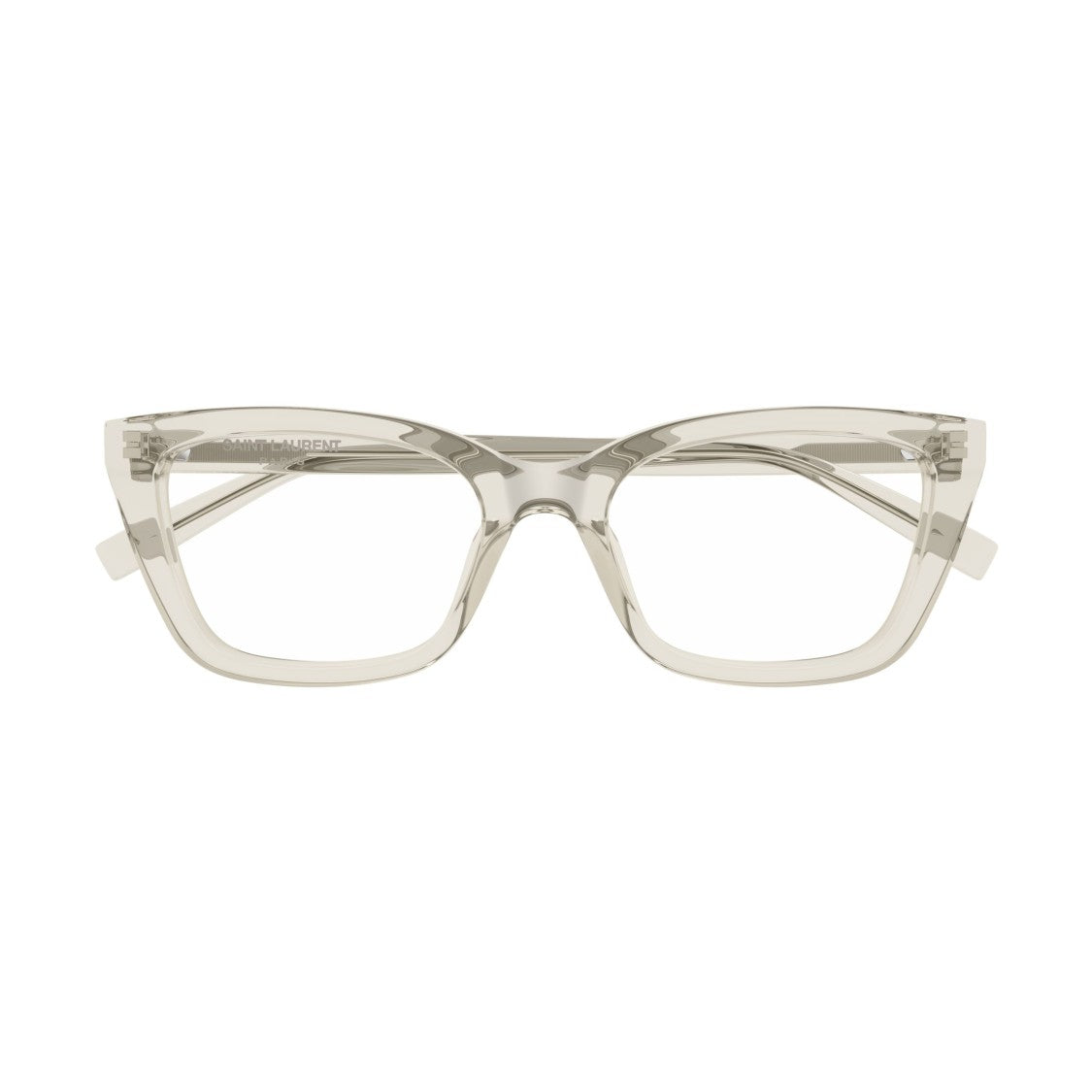 Saint Laurent Oversized Square Frame Sunglasses In Translucent Recycled Acetate