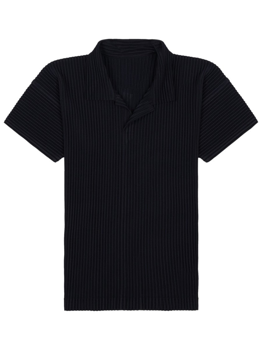 Homme Plissé Issey Miyake Pleated Texture Polo Shirt
