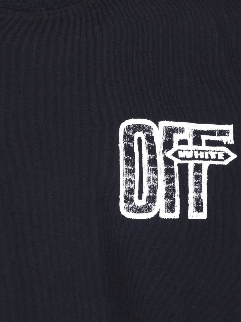 Off-White Black Motion Arrow Skate Cotton T-Shirt