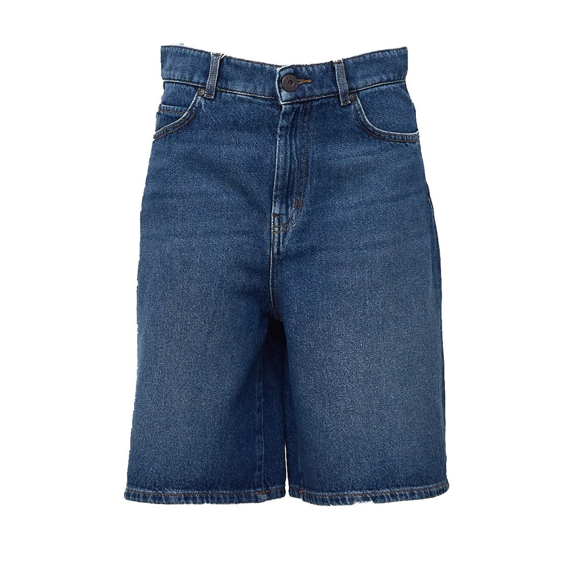 Max Mara Butterfly Detail Denim Regular-Fit Bermuda Shorts