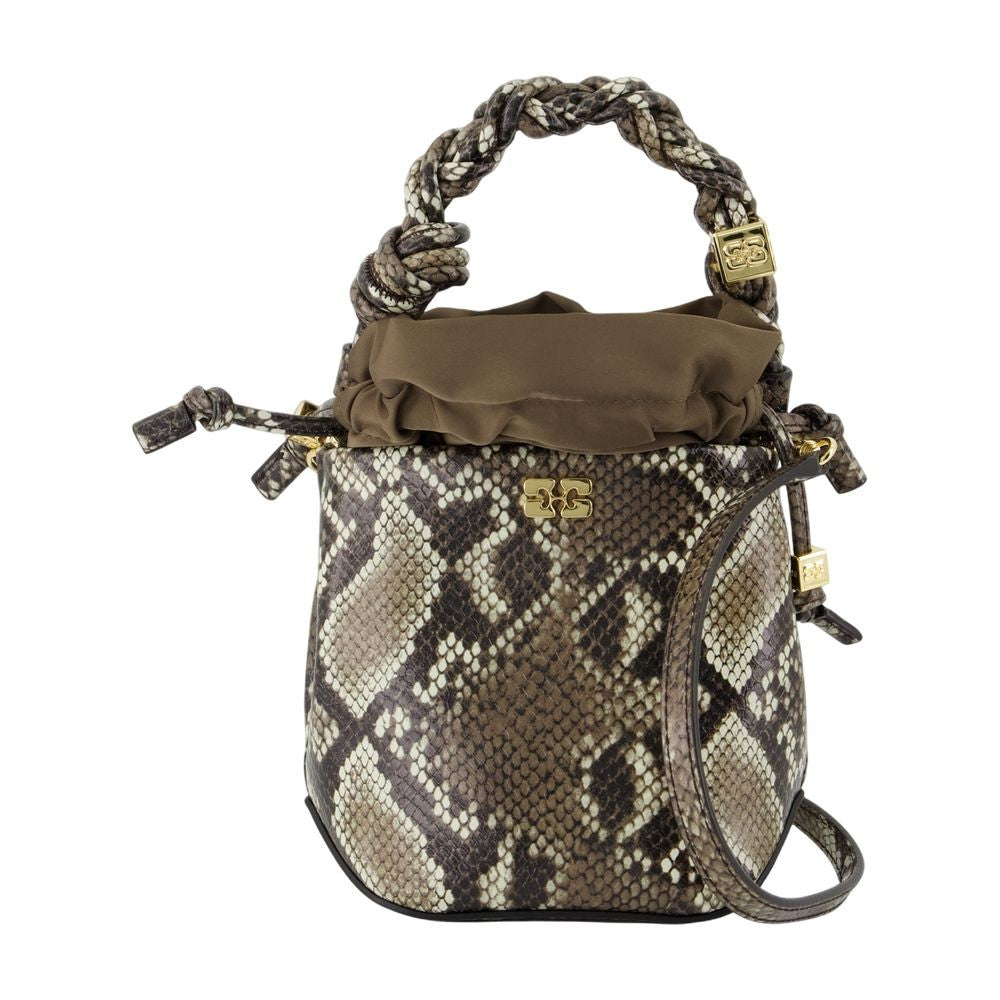 Ganni Bou Bucket Purse - Leather - Printed