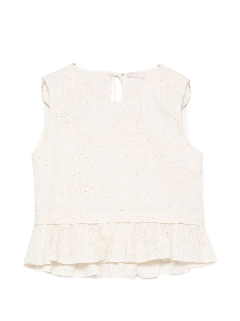 Liu Jo Sleeveless Eyelet Embroidered Day Dress